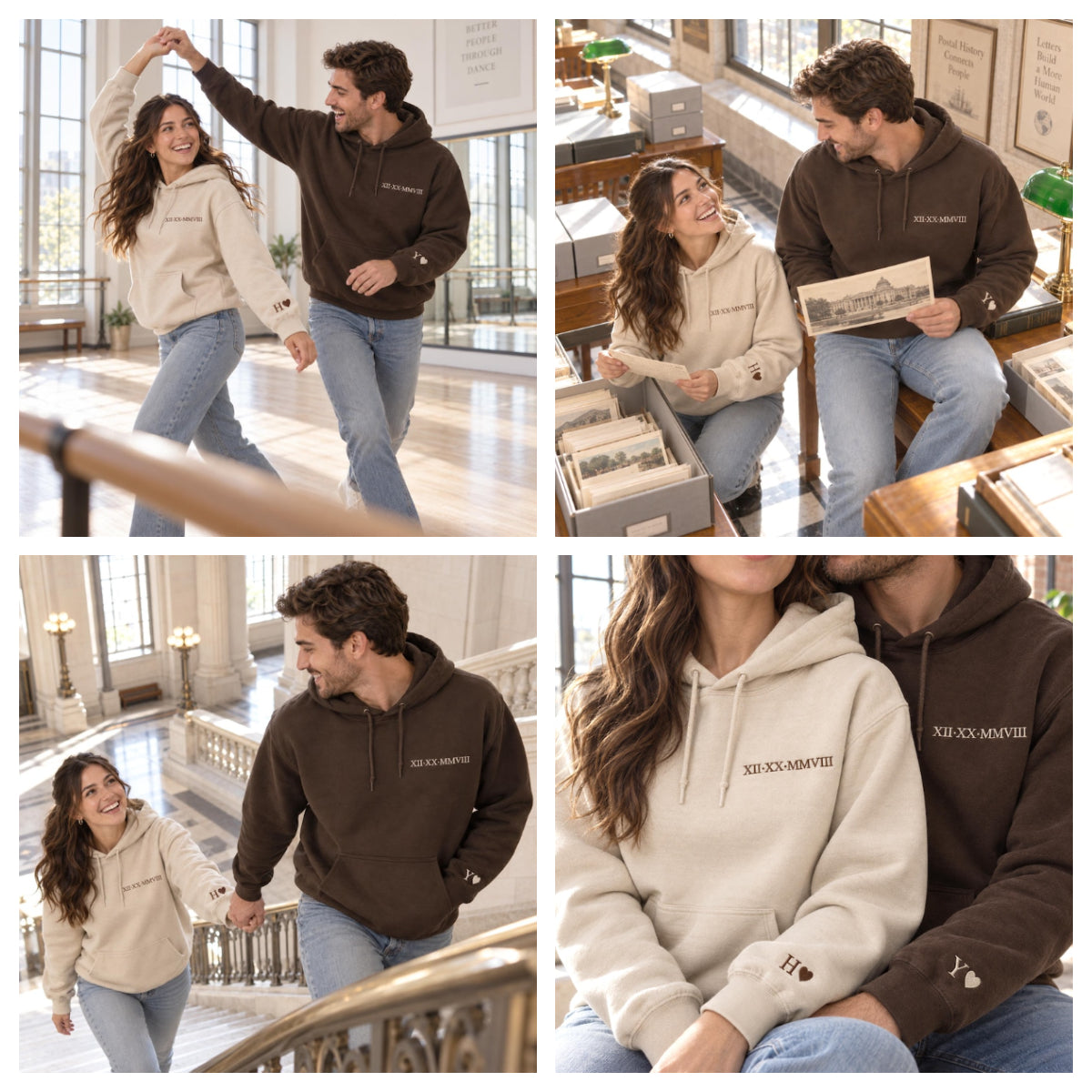 Personalized Roman Numeral Date Hoodie