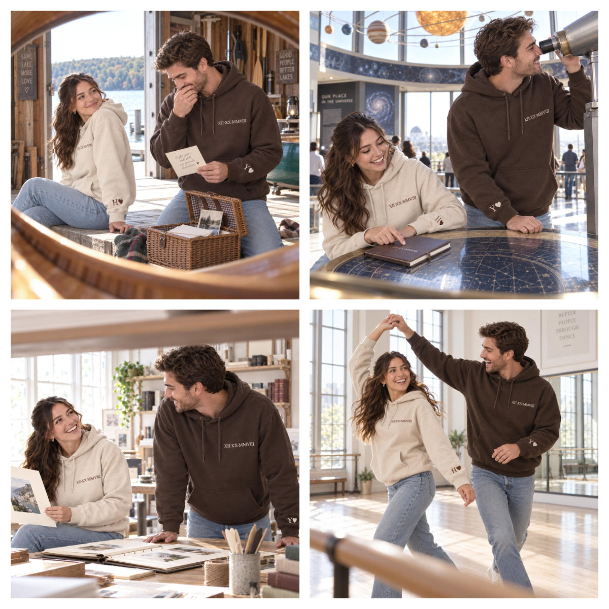 Personalized Roman Numeral Date Hoodie