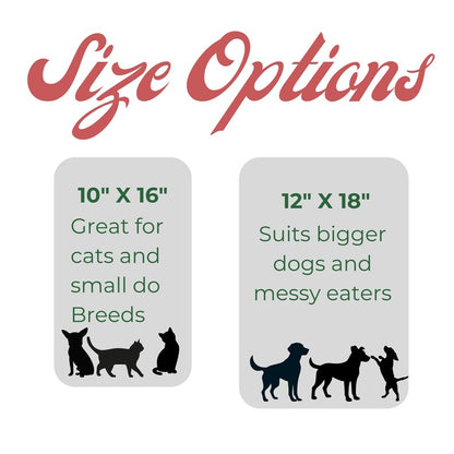 Personalized Scalloped Border Pet Feeding Mat