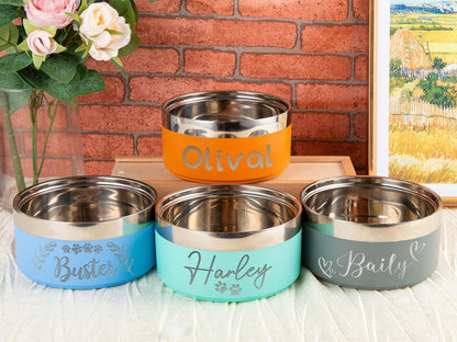 Personalized Stainless Steel Pet Bowl