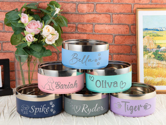 Personalized Stainless Steel Pet Bowl