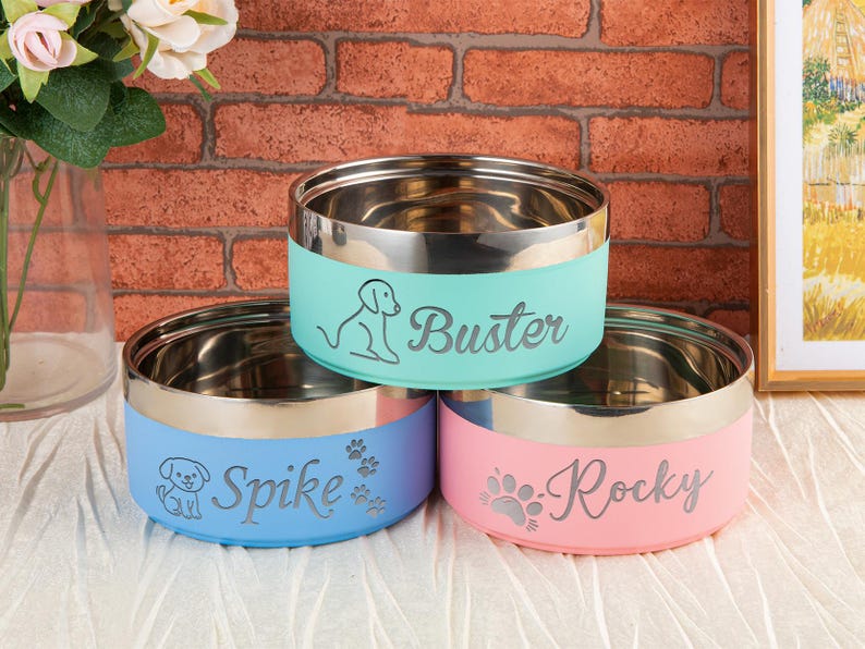 Personalized Stainless Steel Pet Bowl