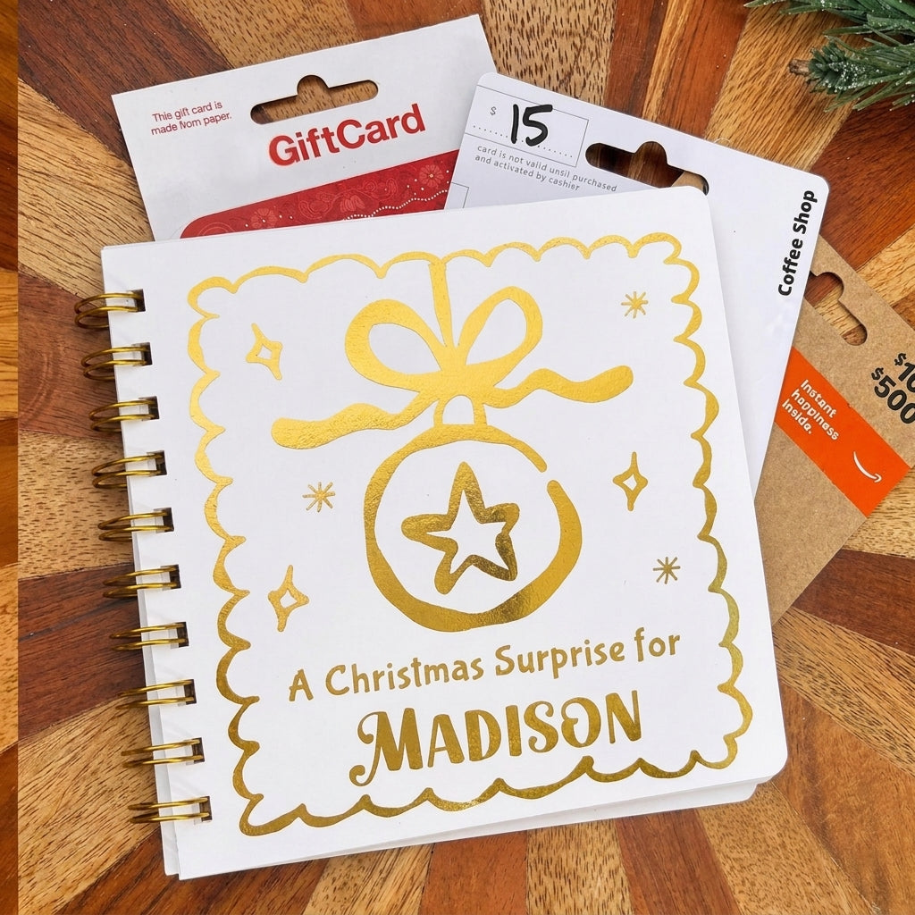 Personalized Christmas Gift Card Book Album