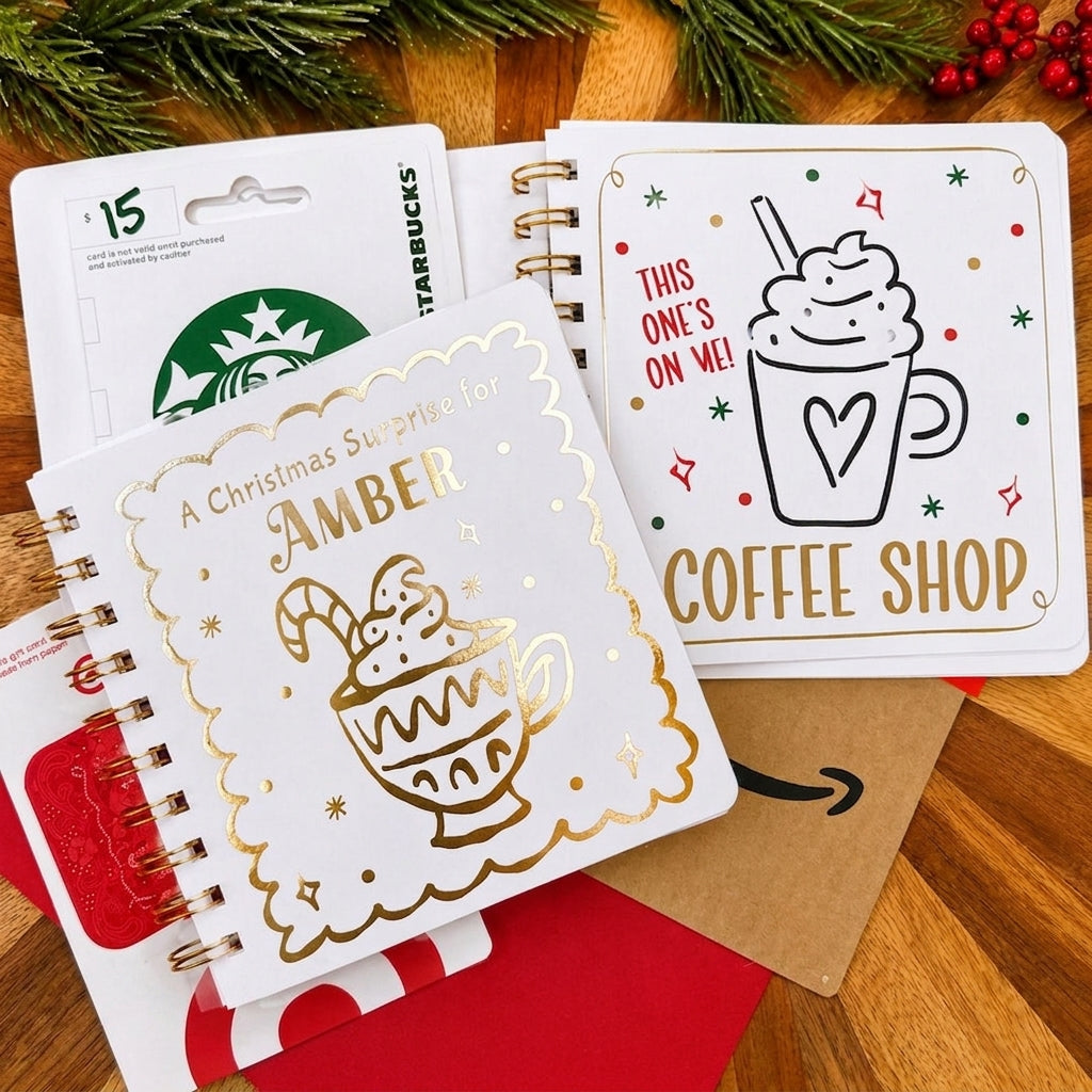 Personalized Christmas Gift Card Book Album