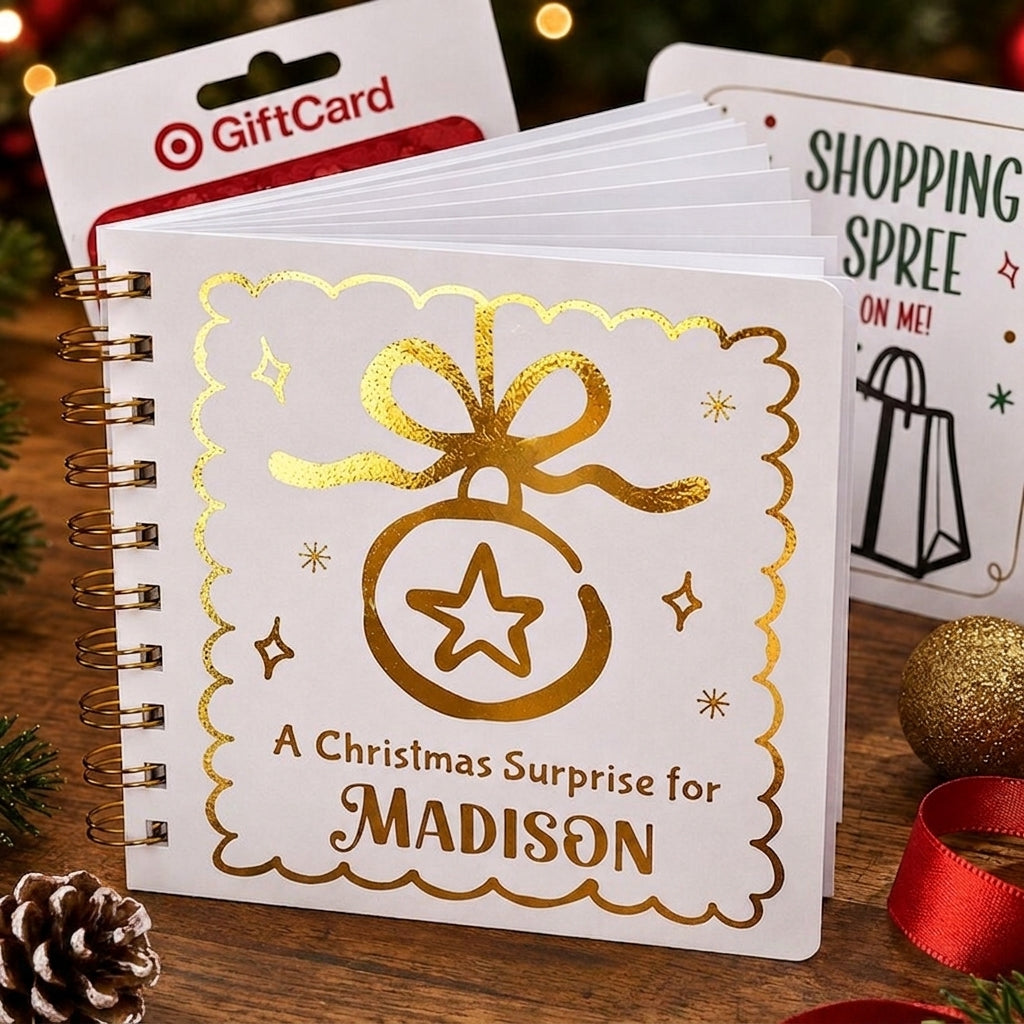 Personalized Christmas Gift Card Book Album