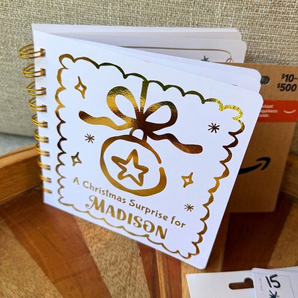Personalized Christmas Gift Card Book Album