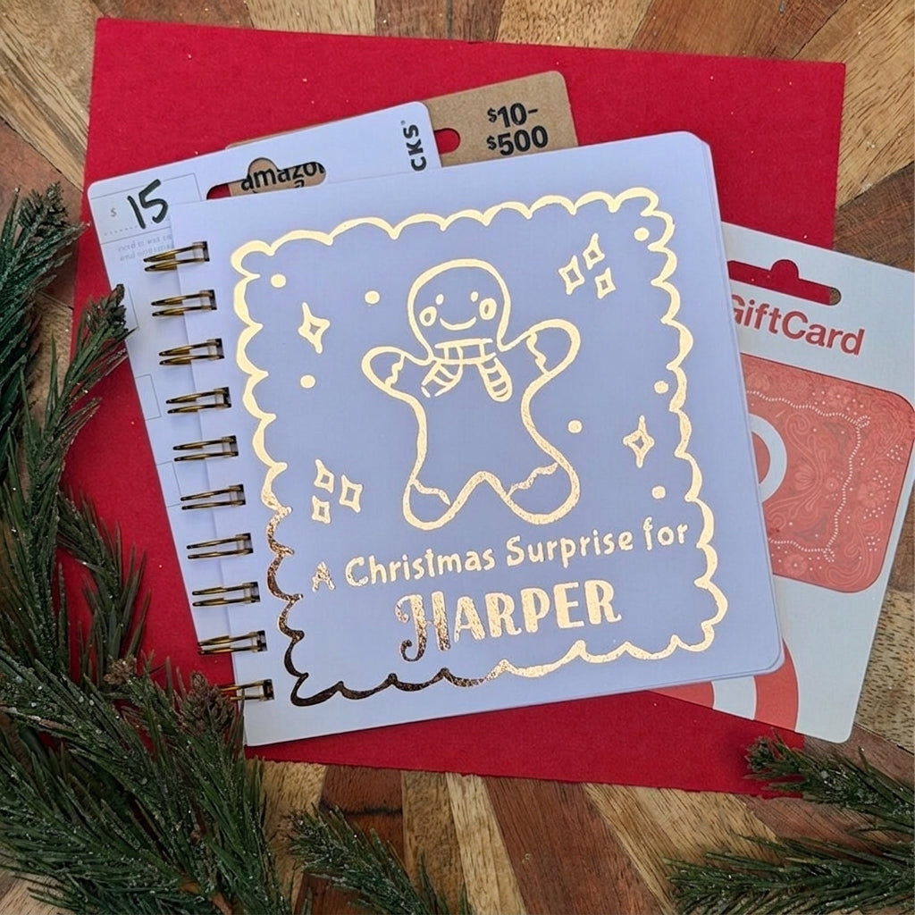Personalized Christmas Gift Card Book Album