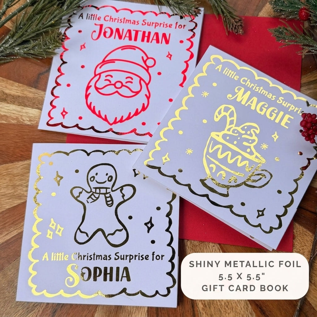Personalized Christmas Gift Card Book Album