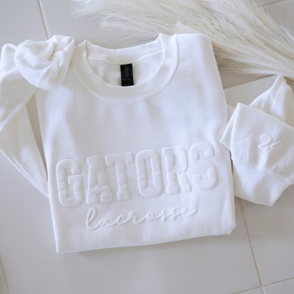 Custom 3D Puff Embossed Crewneck Sweatshirt