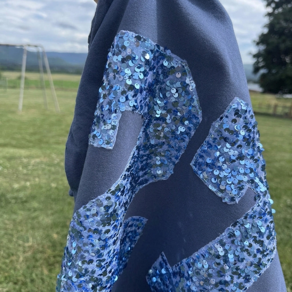 Sequin Varsity Number Washed Game T-Shirt