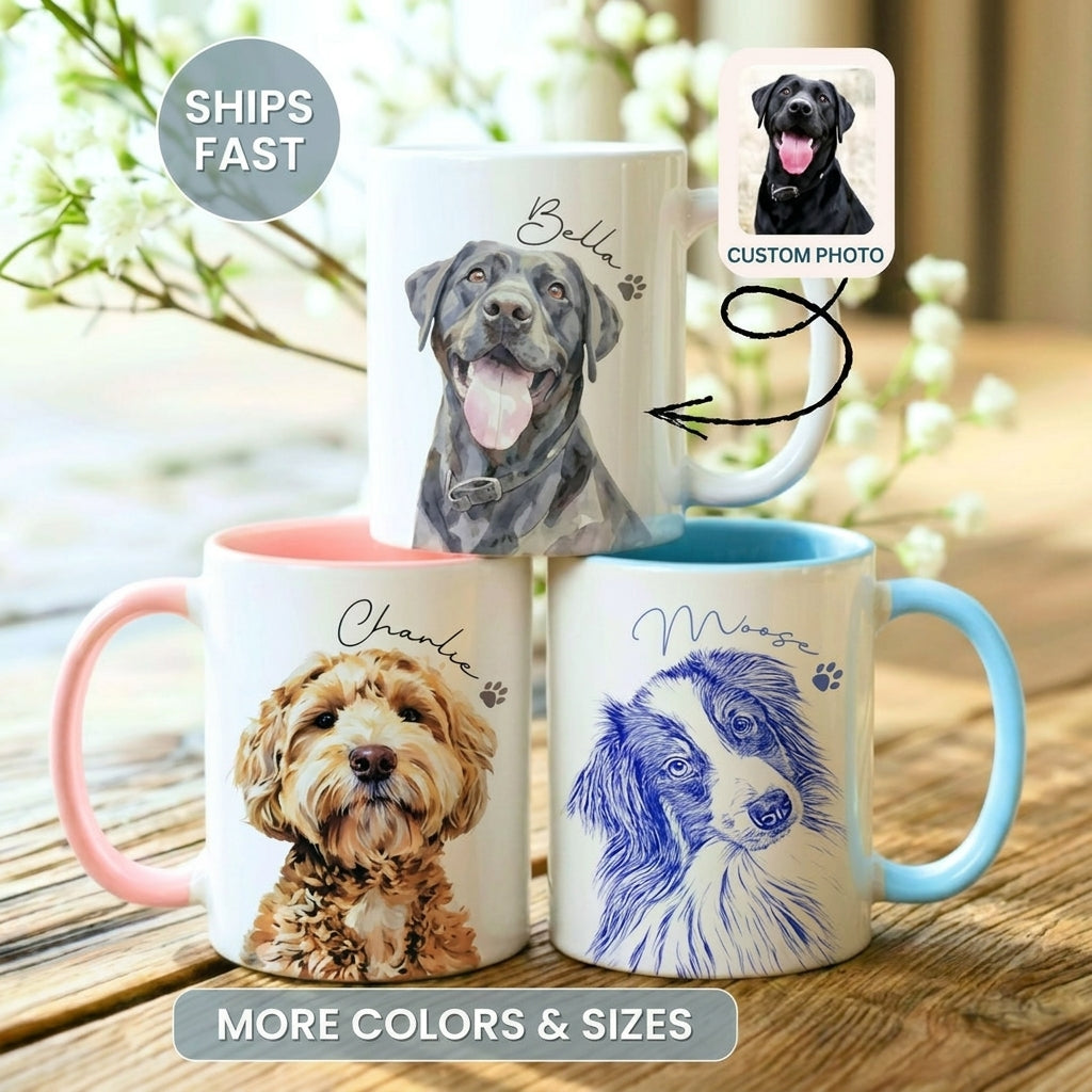 The Proud Pet Parent Custom Portrait Mug