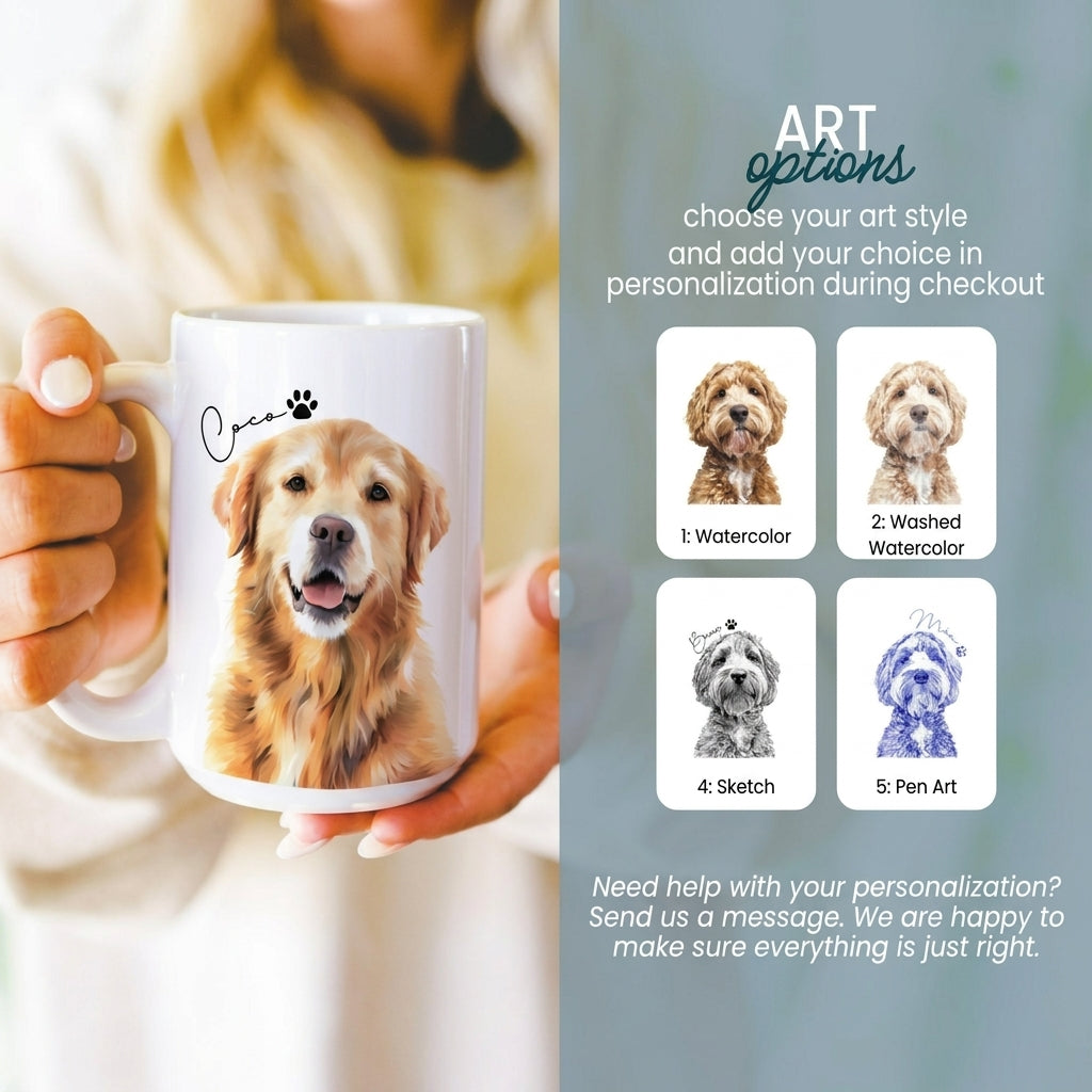 The Proud Pet Parent Custom Portrait Mug