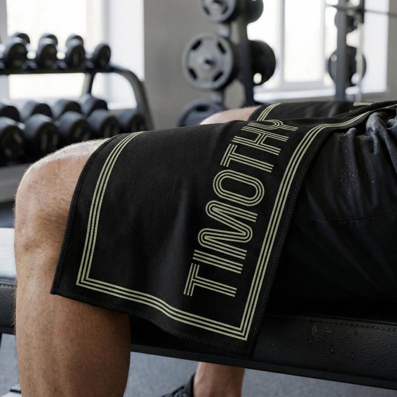 The Signature Retro Graphic Gym Towel