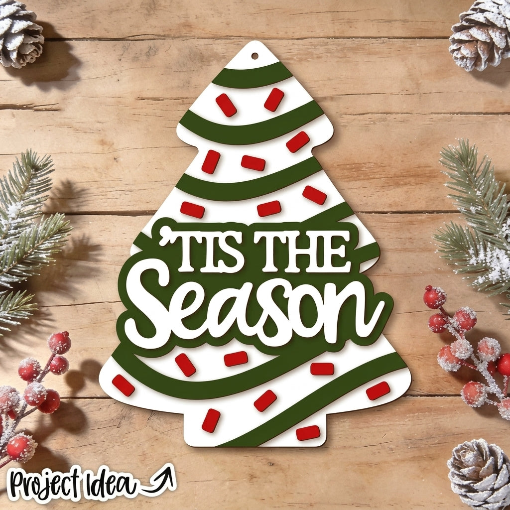 Tis the Season Christmas Tree Sign