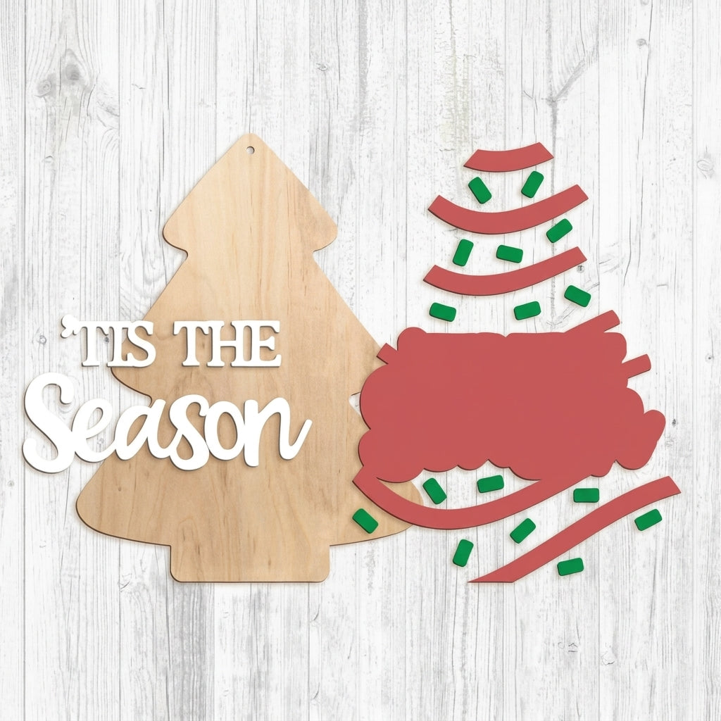 Tis the Season Christmas Tree Sign