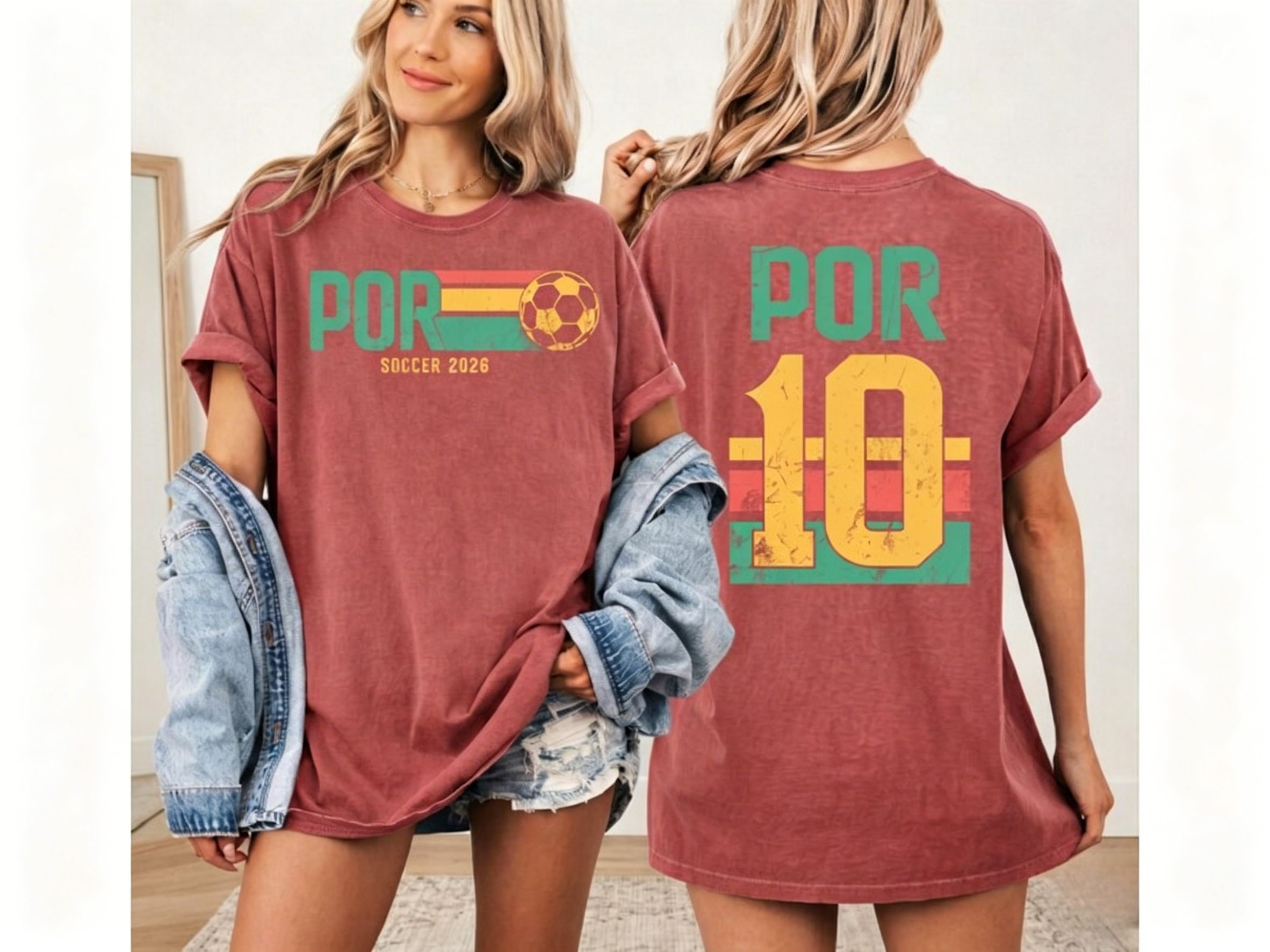 Retro Distressed USA Soccer Tee, Front & Back Print 2026 USA Football Oversized T-shirt