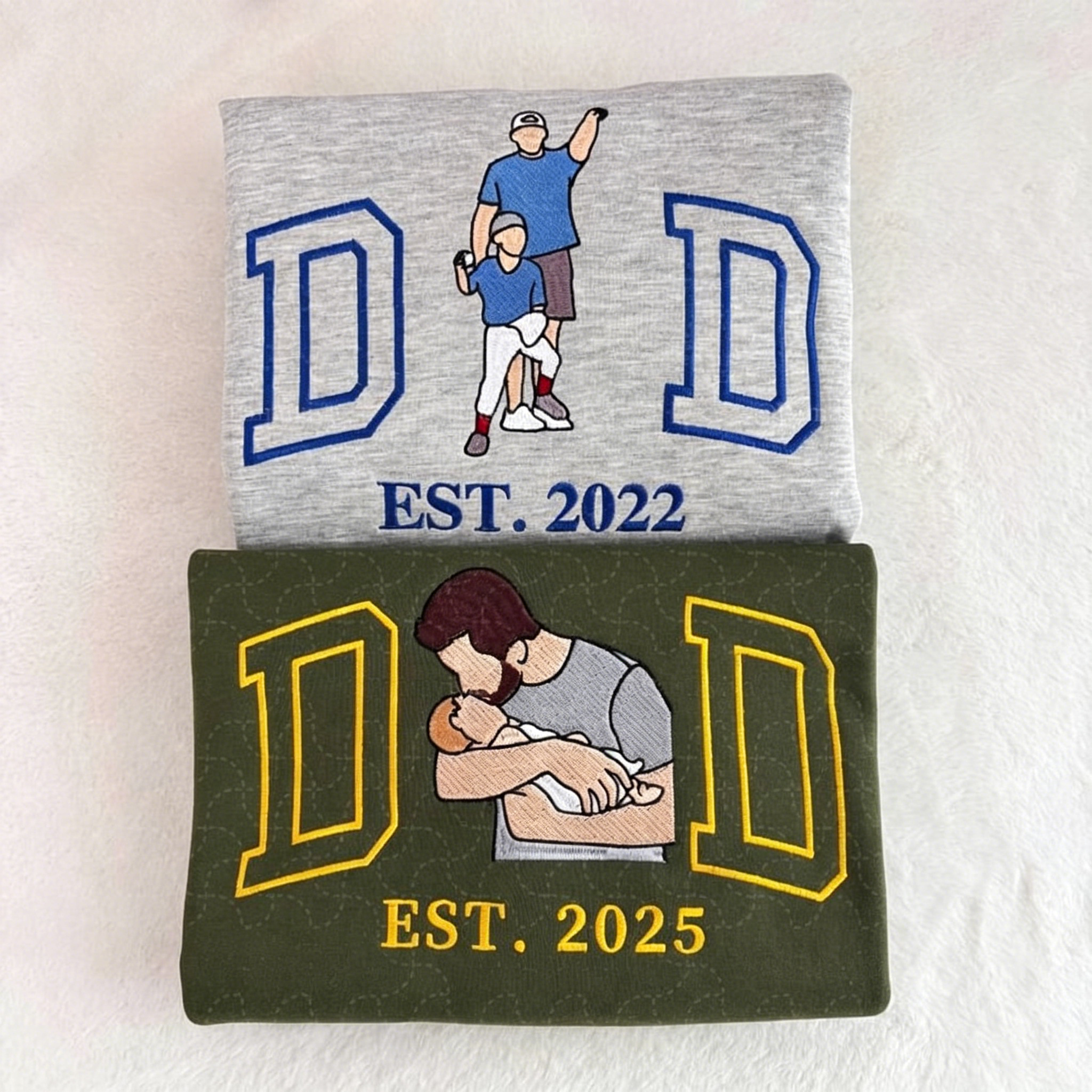 Custom Embroidered Photo Sweatshirt, Personalized Family Portrait Hoodie, Unique Keepsake Gift