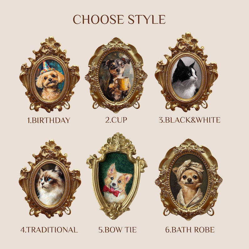 The Ornate Mini Custom Pet Painting