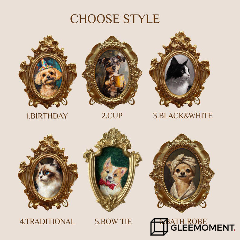 The Royal Antique Framed Pet Portrait