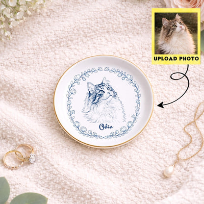 The Custom Toile de Jouy Pet Ring Dish
