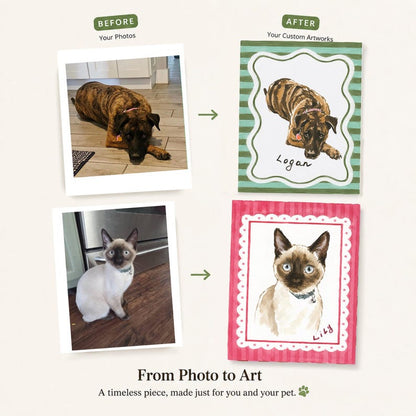 The Whimsical Custom Pet Painting Unframed