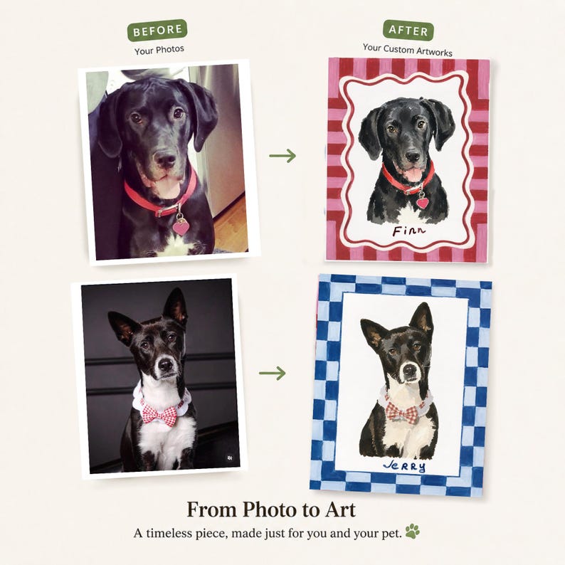 The Whimsical Custom Pet Painting Unframed