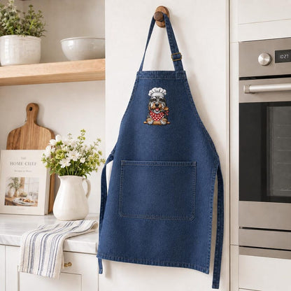 Custom Pet Photo Apron – Embroidered Dog Portrait Kitchen Apron