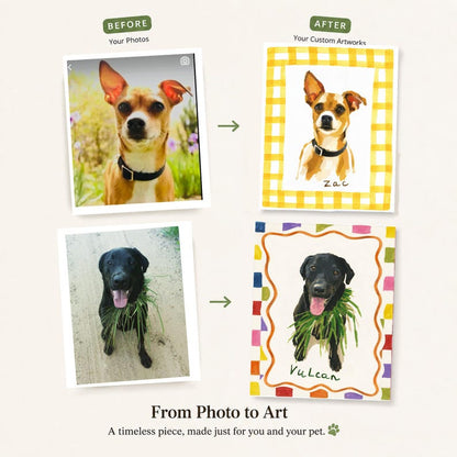 The Whimsical Custom Pet Painting Unframed