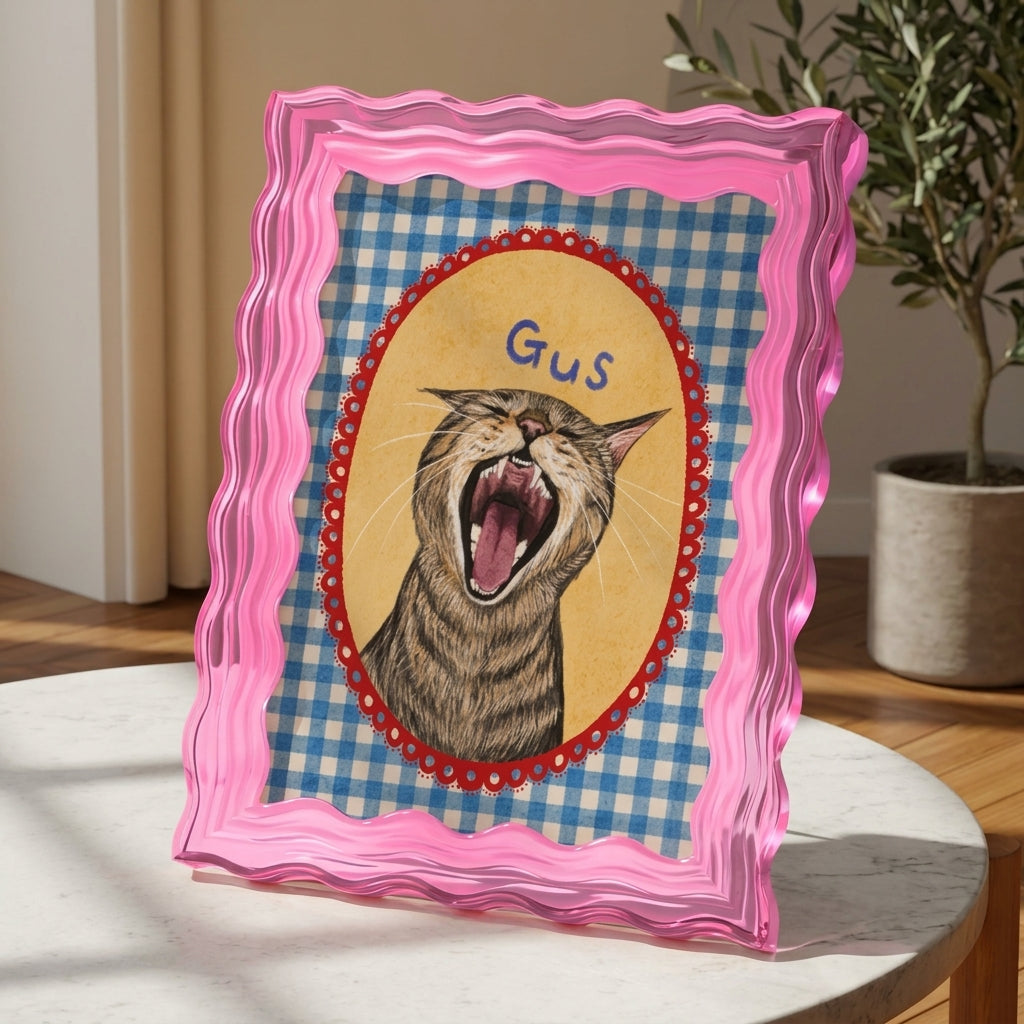 Personalized Hand-Drawn Starry Pet Portrait