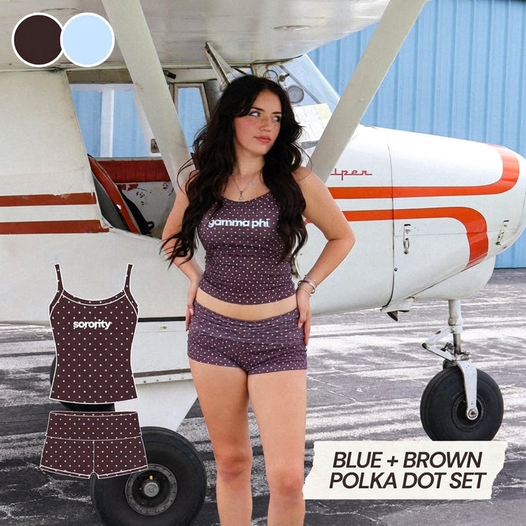 Custom Sorority Foldover Shorts and Tank Set
