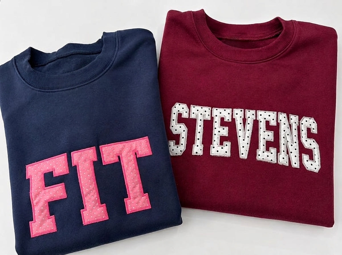 Custom Retro Polka Dot Letter Sweatshirt