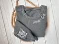 Custom Distressed Chain Stitch Embroidered Sweatshirt