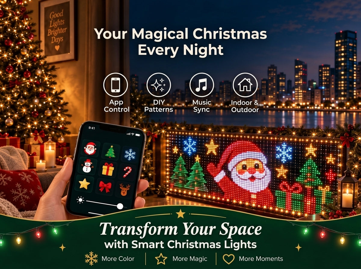 Smart Animated LED Curtain Lights