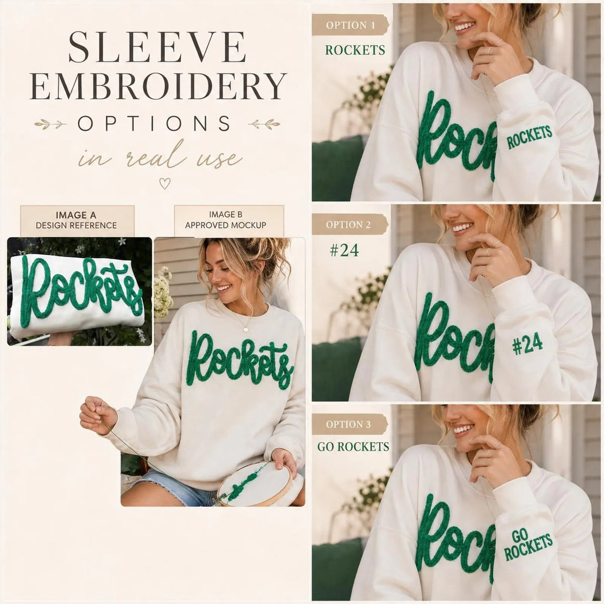 Custom Embroidered Chenille Game Day Sweatshirt