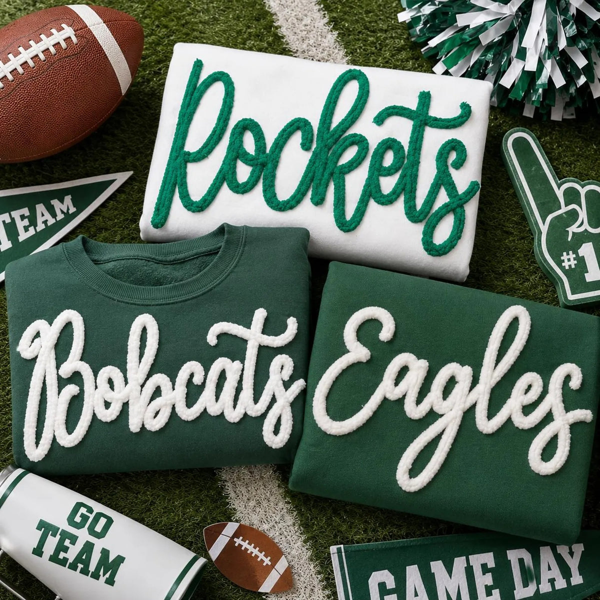 Custom Embroidered Chenille Game Day Sweatshirt