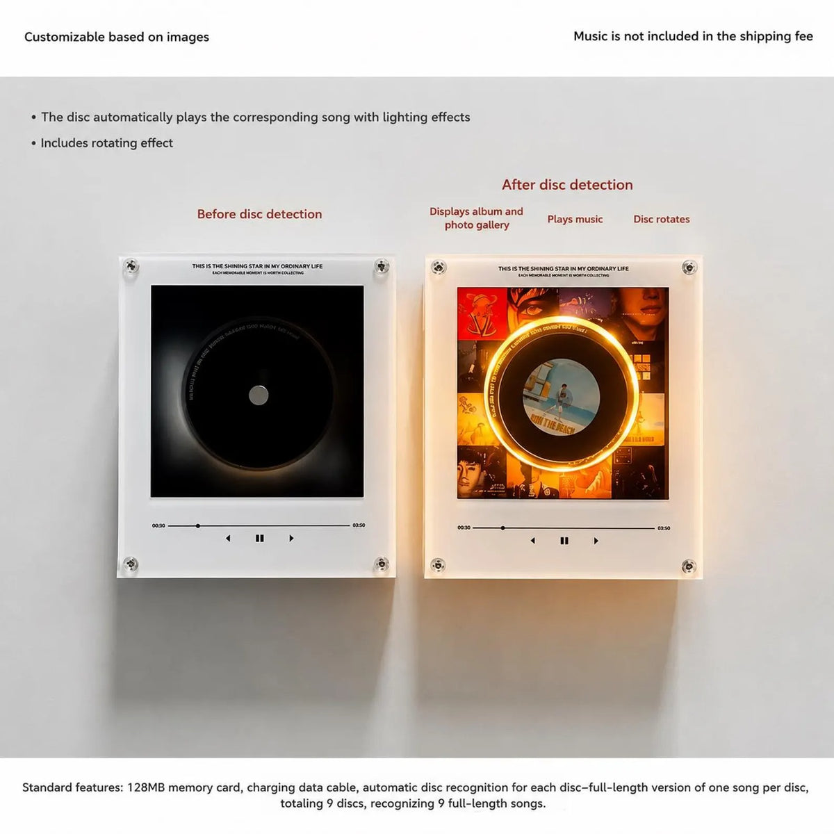 Custom Couple Photo NFC Music Fridge Magnet – Personalized Photo Music Plaque – Romantic Anniversary Gift for Couples