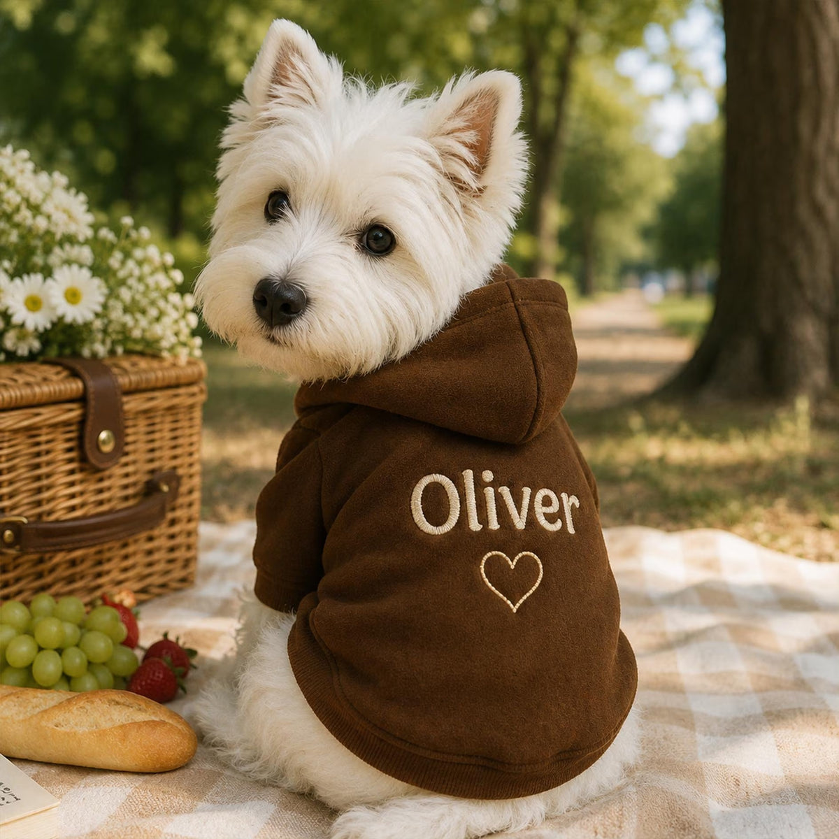 Custom  Personalized Puppy Embroidery Hoodie