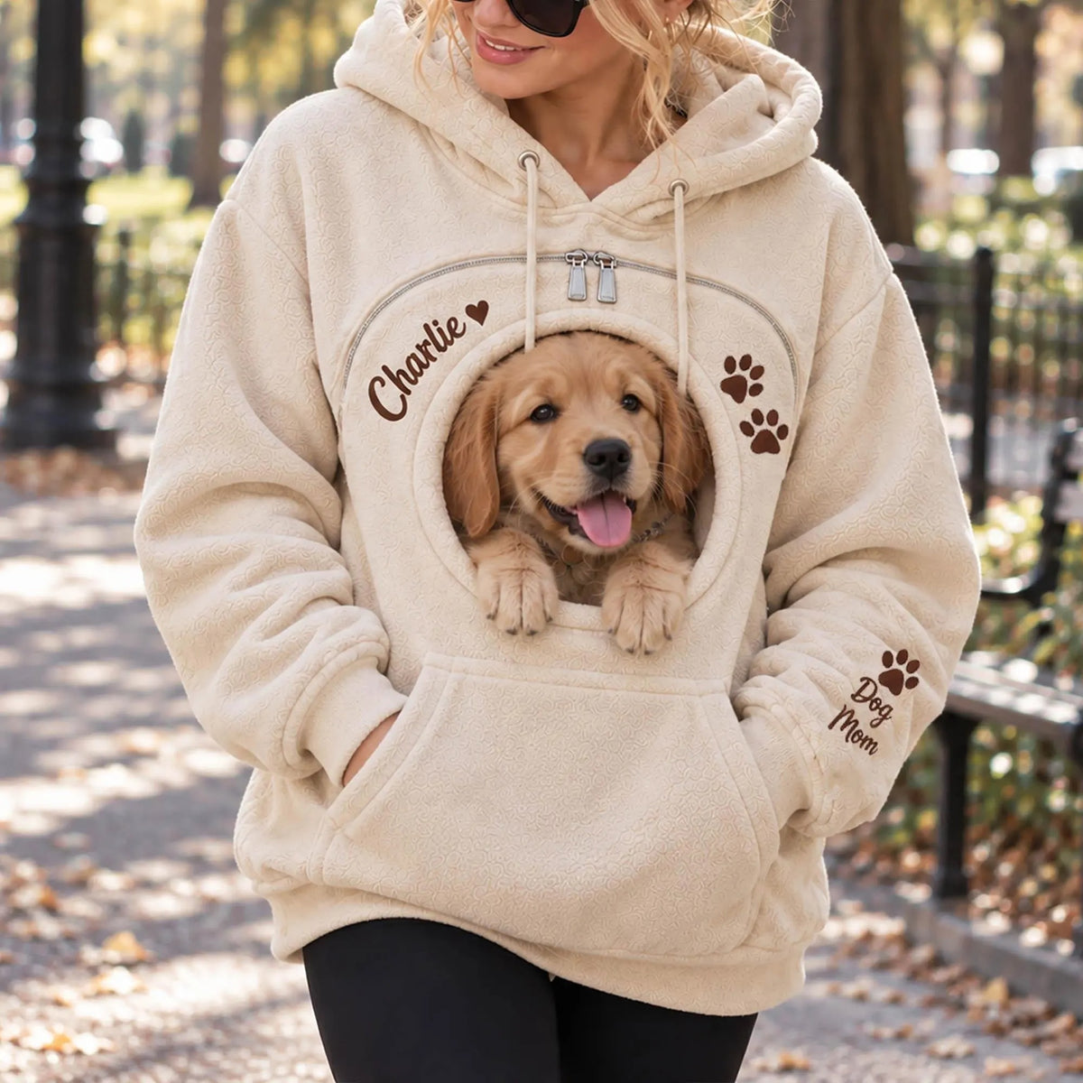 Custom Dog Mom Pet Carrier Hoodie