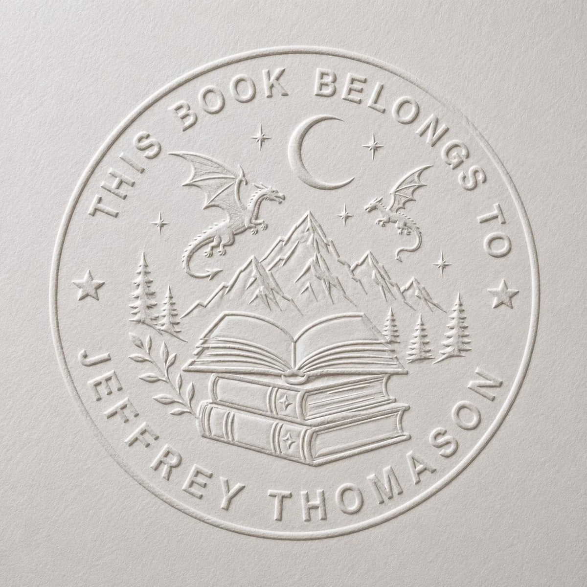 Custom Book Embosser – Personalized Library Stamp Book Lover Gift
