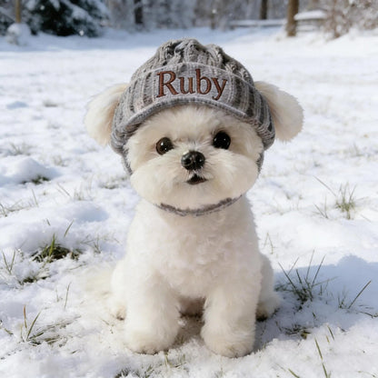 Custom Embroidered Name Knitted Pet Hats