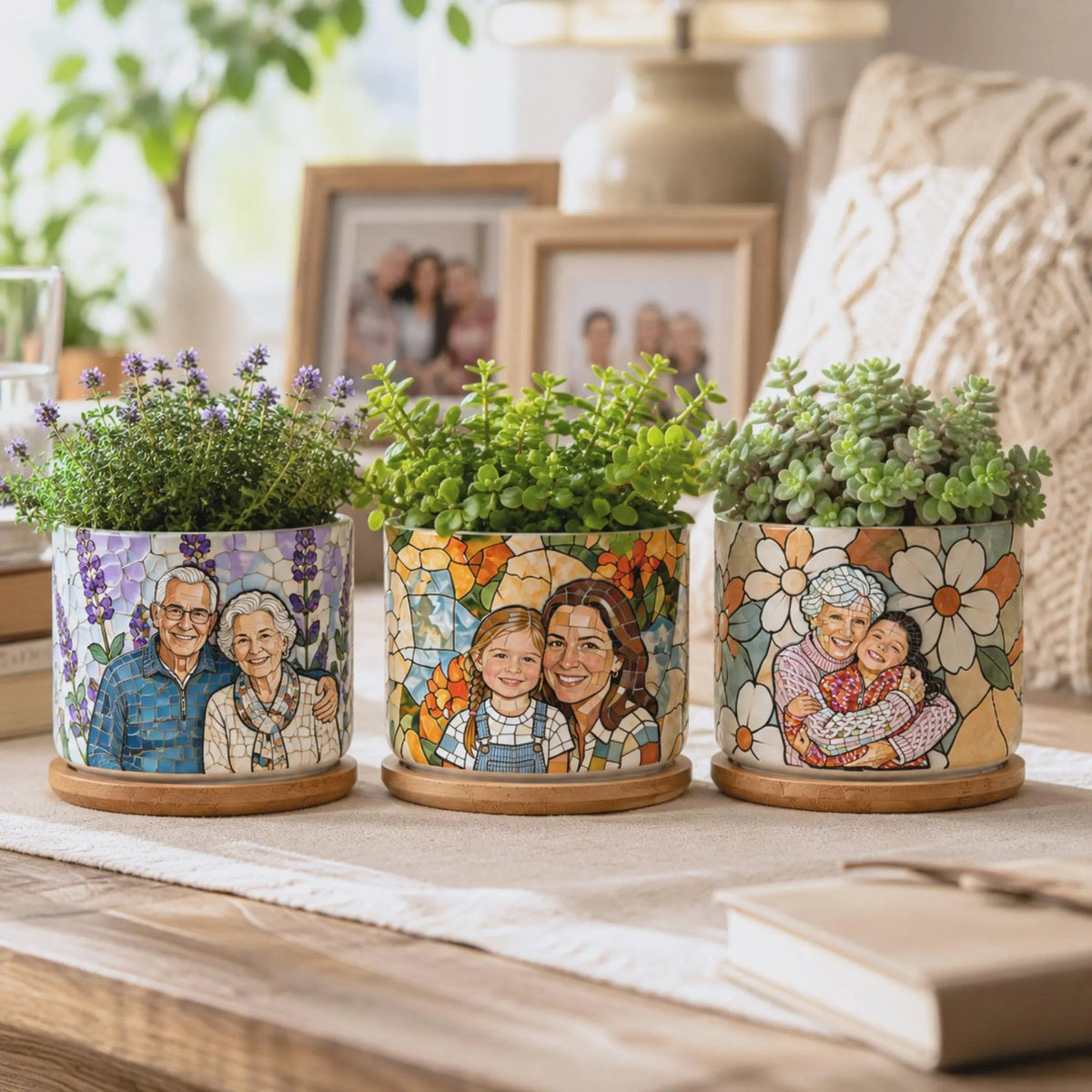 Personalized Family Photo Planter