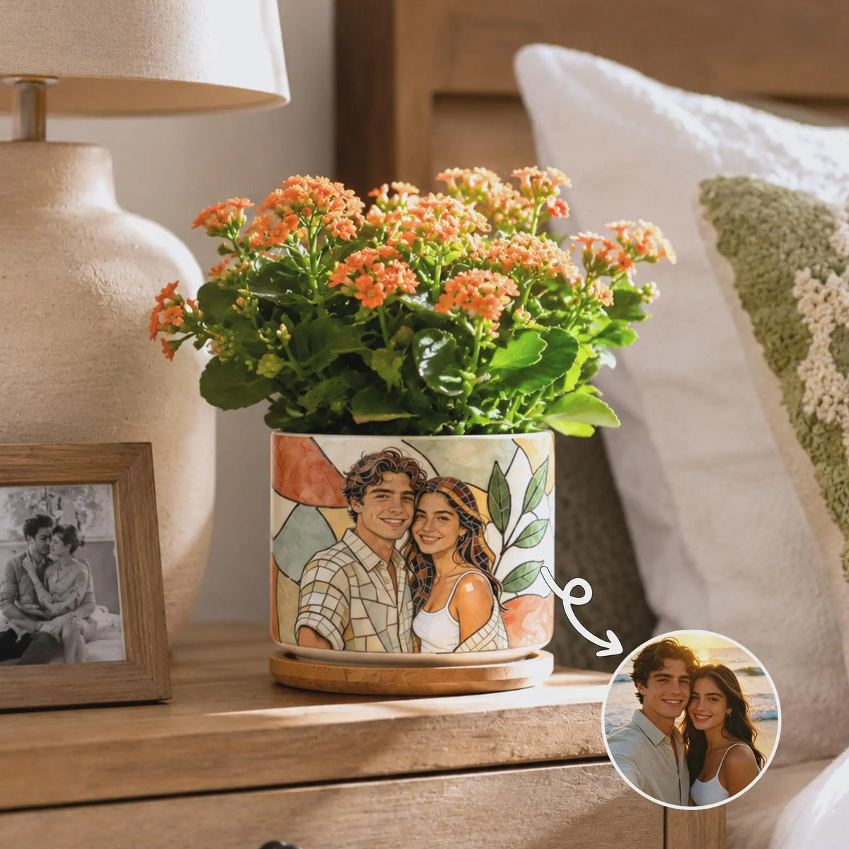 Personalized Family Photo Planter