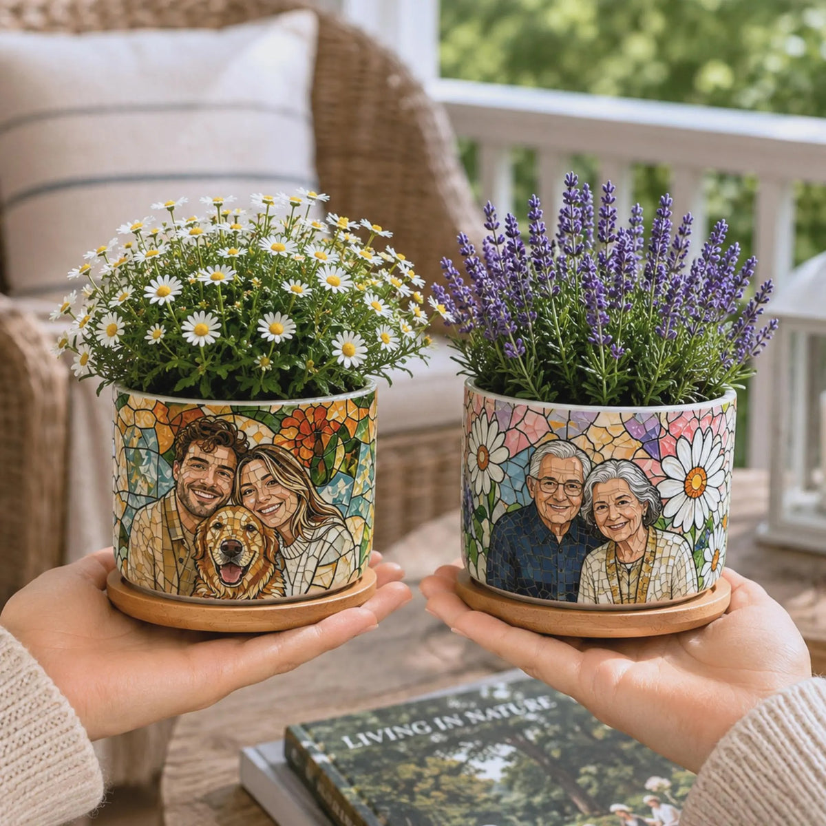 Personalized Family Photo Planter