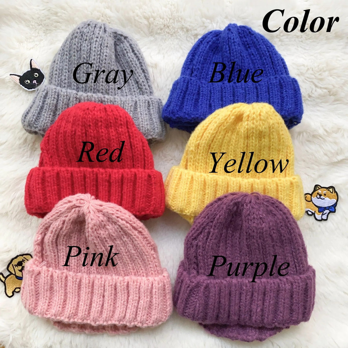 Custom Embroidered Name Knitted Pet Hats