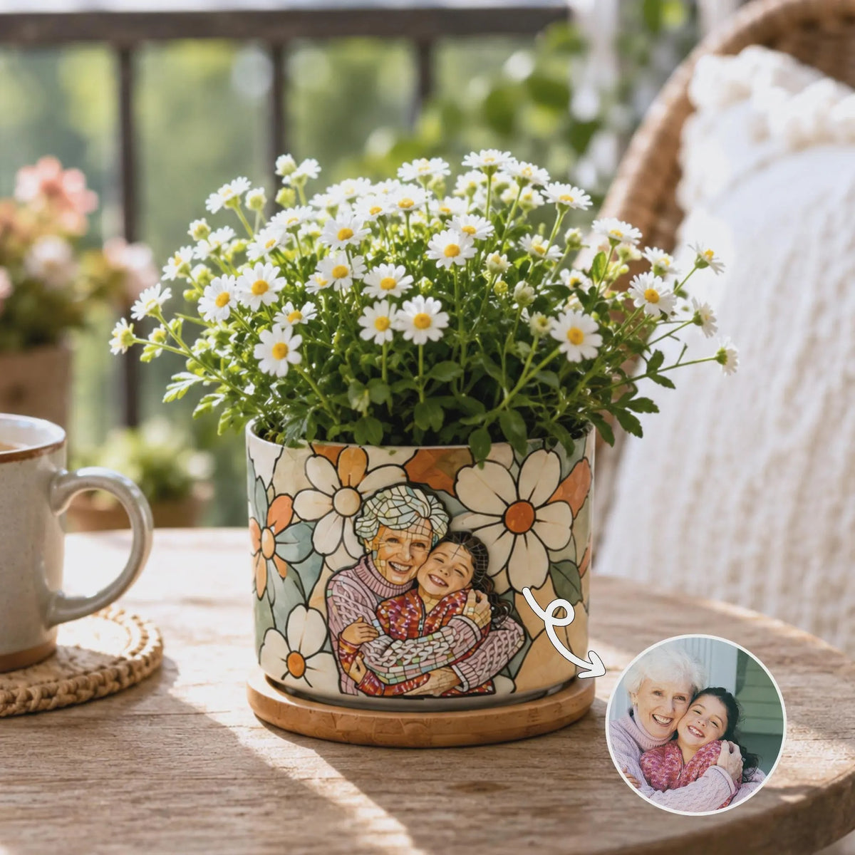 Personalized Family Photo Planter
