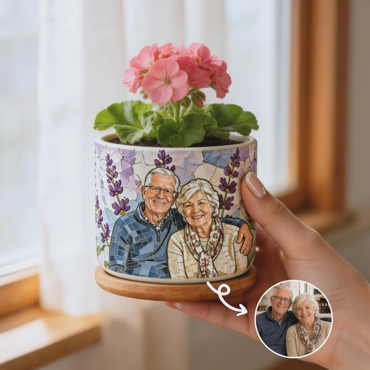 Personalized Family Photo Planter