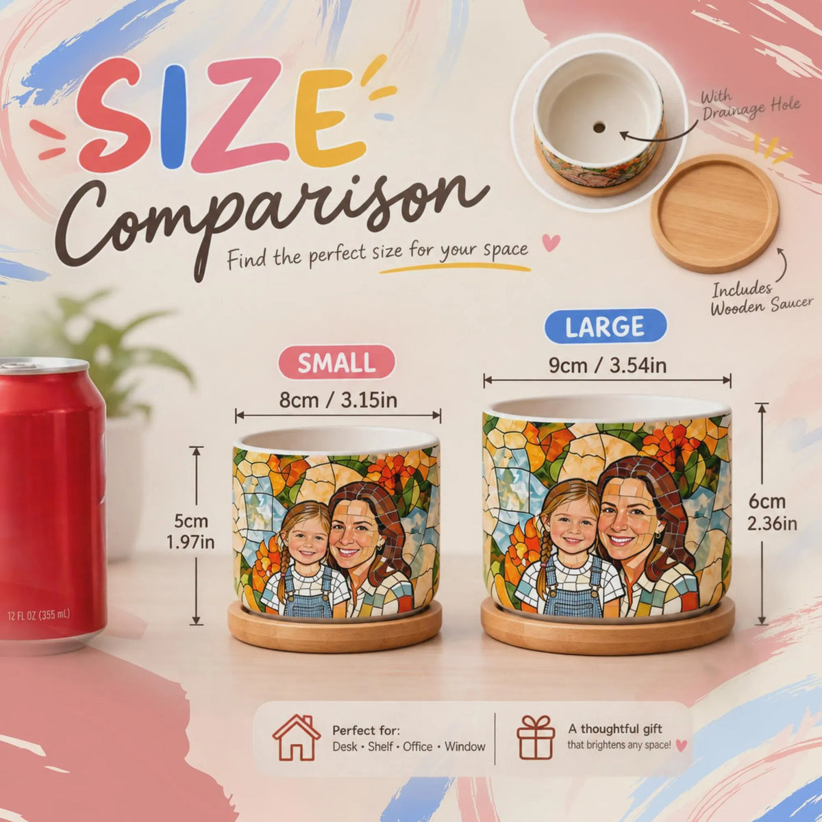 Personalized Family Photo Planter