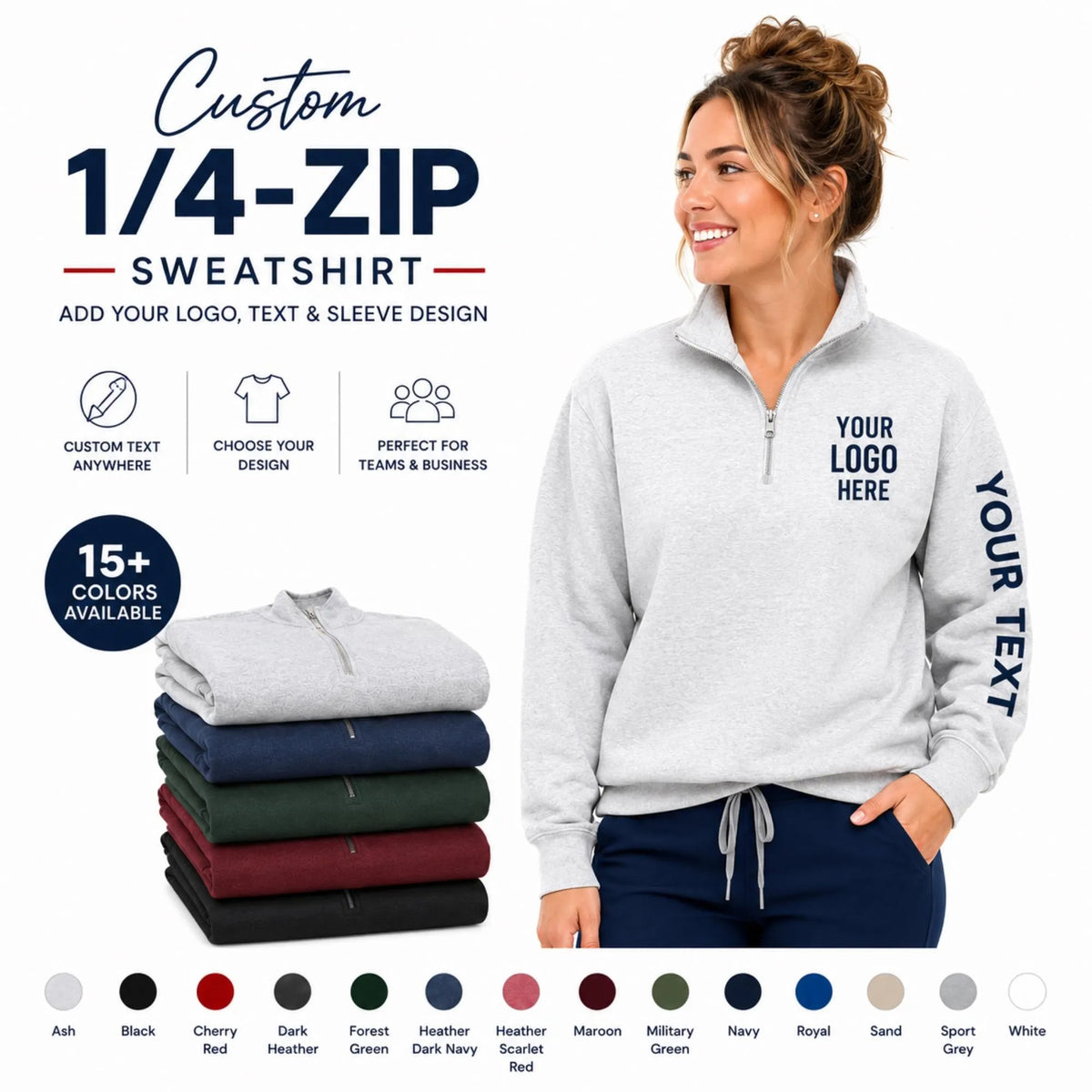 Custom Quarter Zip Pullover