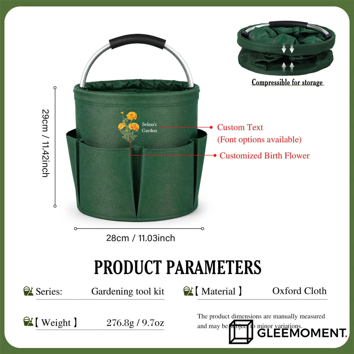 Personalized Garden Tool Bag, Unique Gift for Mom, Grandma & Garden Lovers