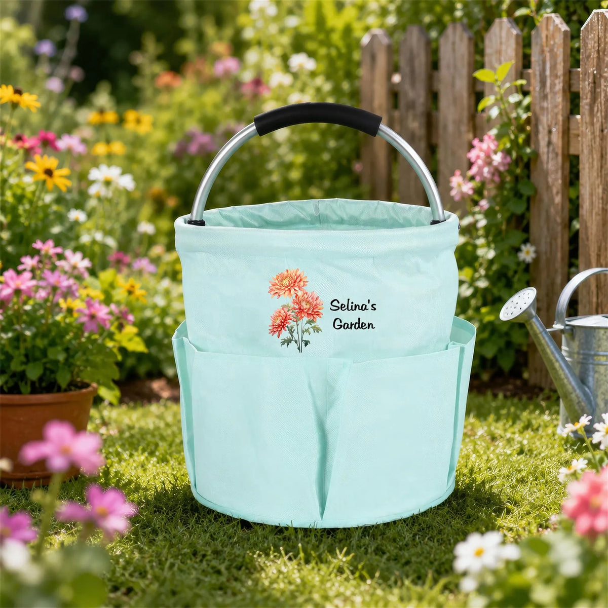 Personalized Garden Tool Tote Bag, Gardening Tote Collapsible Oxford Cloth Organizer